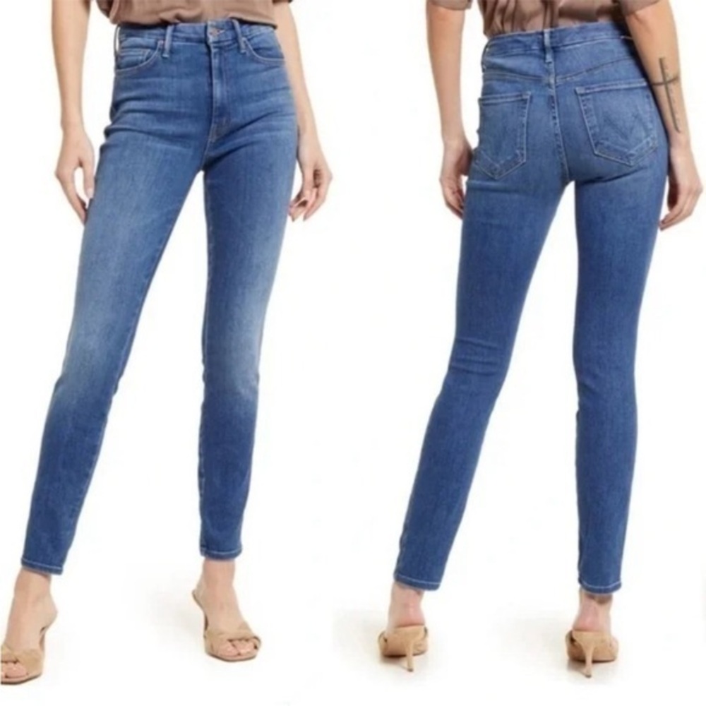 ▶️ Mother ◀️ high waisted double looker hover jeans in first mate 27 flawed
